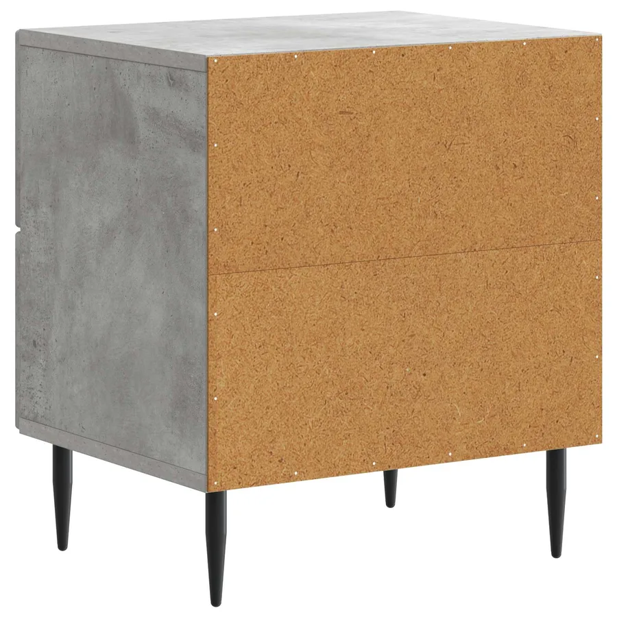 Cabinet de chevet avec tiroir Gris béton 43 x 34,5 x 47,5 cm - 7