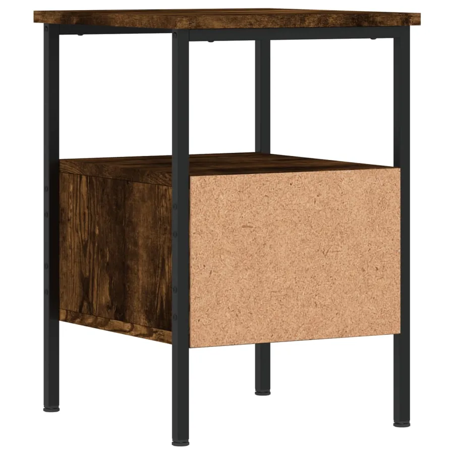 Tables de chevet 2 pcs chêne fumé 34x36x50 cm bois ingénierie - 6