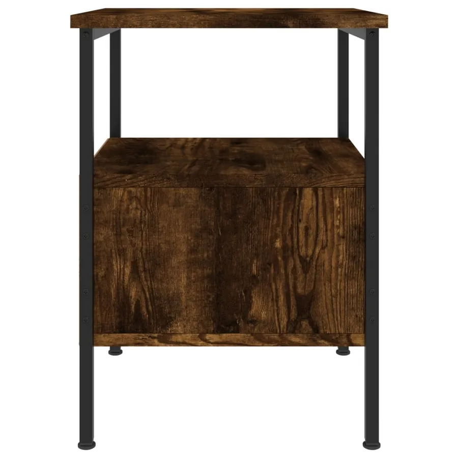 Tables de chevet 2 pcs chêne fumé 34x36x50 cm bois ingénierie - 7