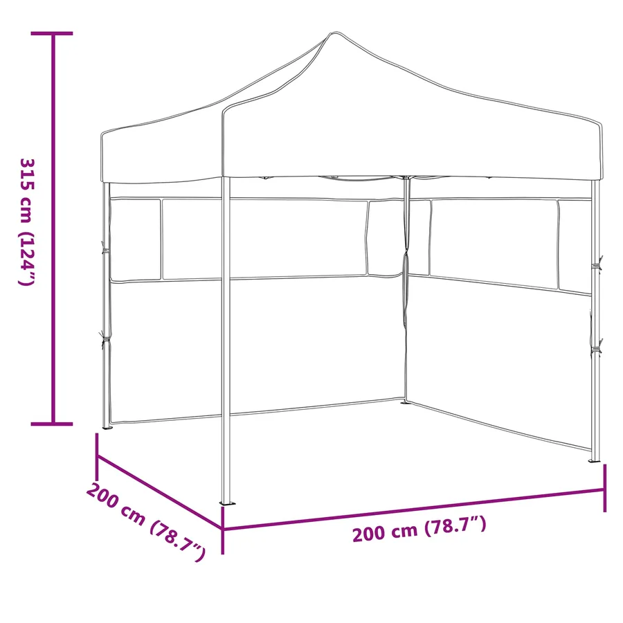 Tente de fête Crème 200 x 200 x 315 cm Tissu Oxford - 11