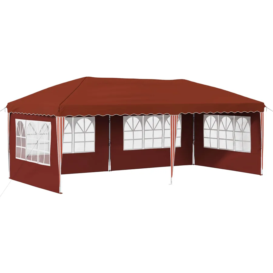 Tente de fête pop-up 575 x 289 x 245 cm Terre cuite - 2