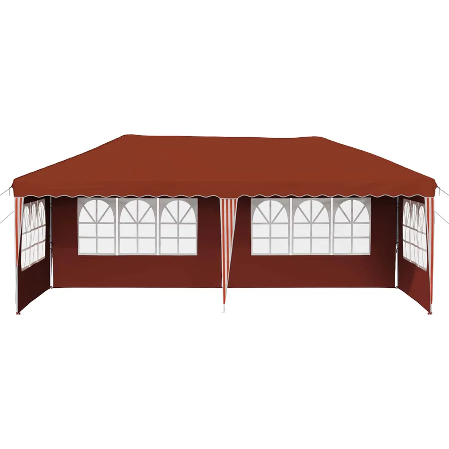 Tente de fête pop-up 575 x 289 x 245 cm Terre cuite - 5