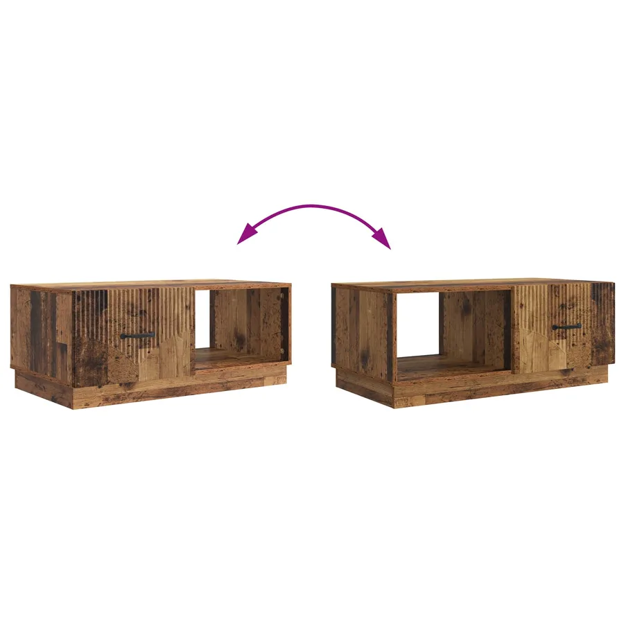 Table basse Bois ancien 90 x 50 x 37 cm Bois d'ingénierie - 10