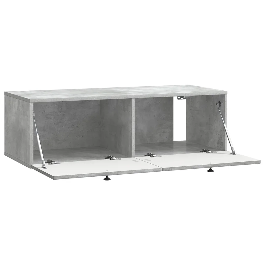 Meuble TV mural Gris béton 99 x 41 x 30 cm Bois d'ingénierie - 5