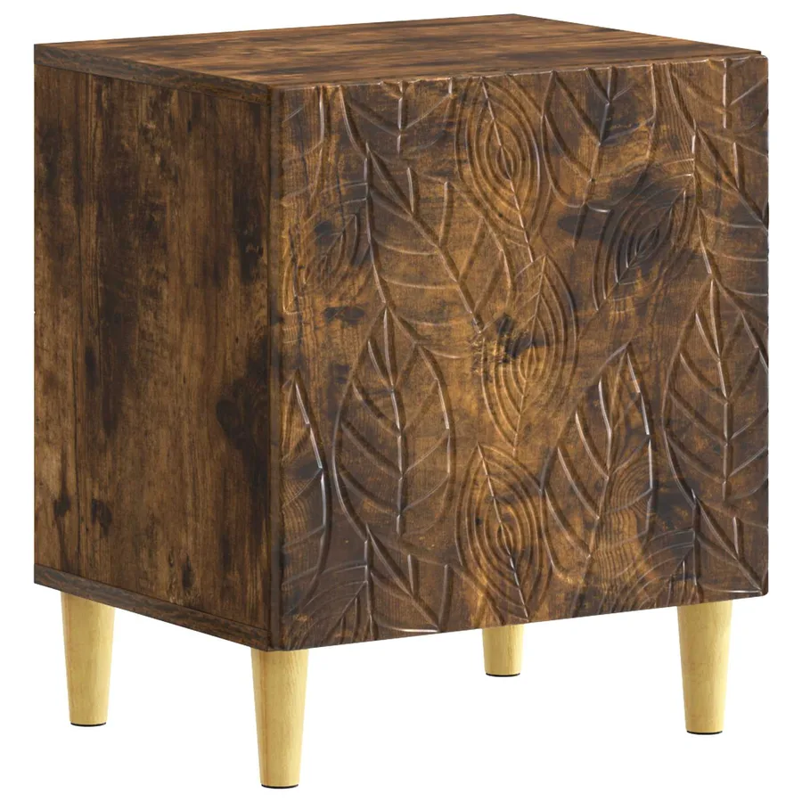Table de chevet Chêne fumé 43 x 34,5 x 50 cm Bois d'ingénierie - 2