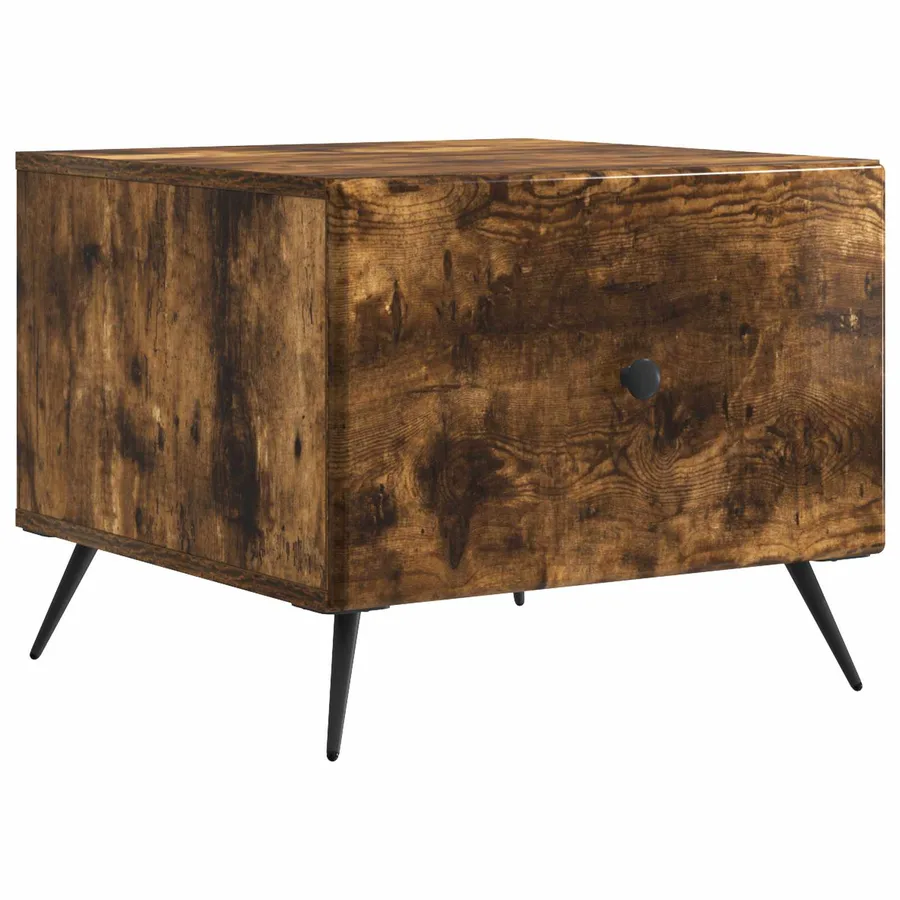 Table basse Chêne fumé 49 x 50 x 40 cm Bois d'ingénierie - 2