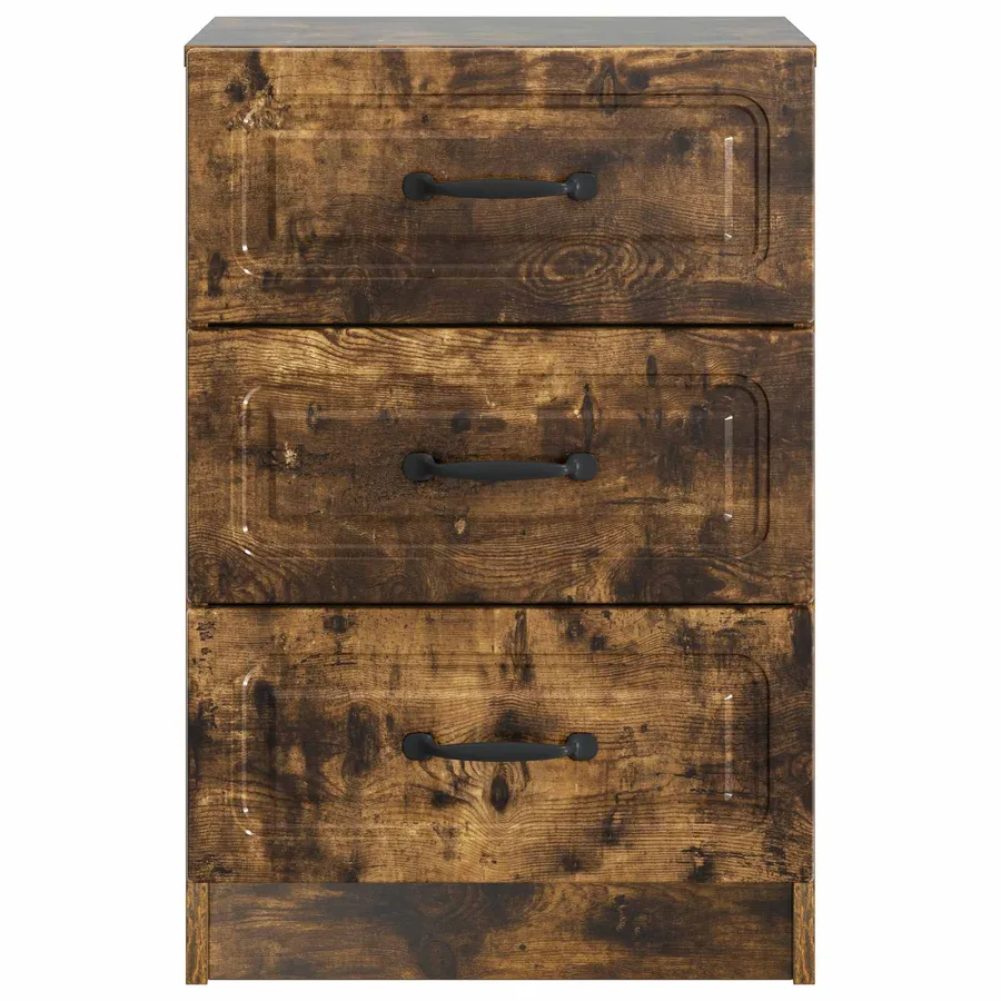 Cabinet de chevet avec tiroir Chêne fumé 43 x 41 x 63,5 cm - 5