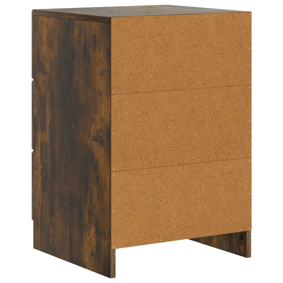 Cabinet de chevet avec tiroir Chêne fumé 43 x 41 x 63,5 cm - 7