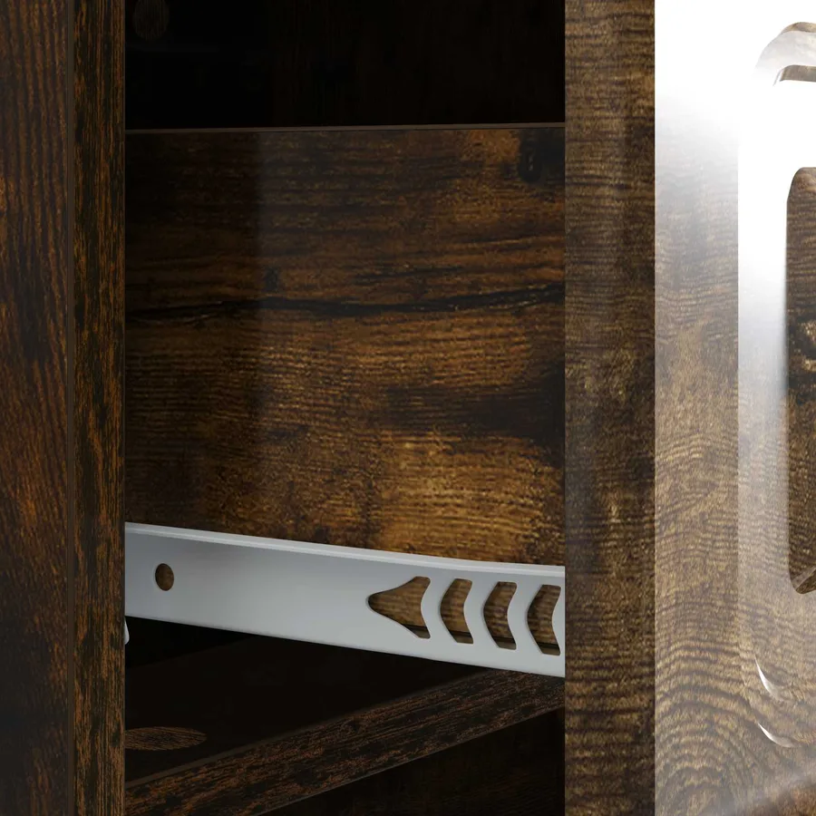 Cabinet de chevet avec tiroir Chêne fumé 43 x 41 x 63,5 cm - 9