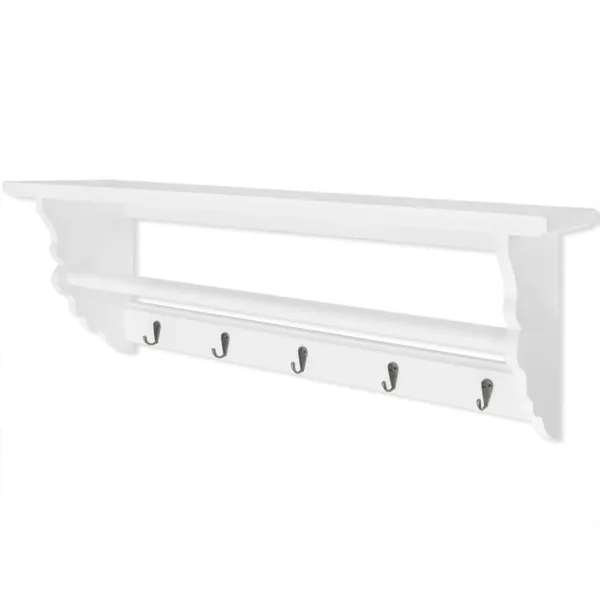 Porte-manteau PFDM blanc style baroque