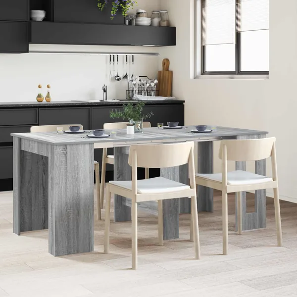 Table à dîner 180 x 85 x 75 cm Bois d'ingénierie Sonoma gris