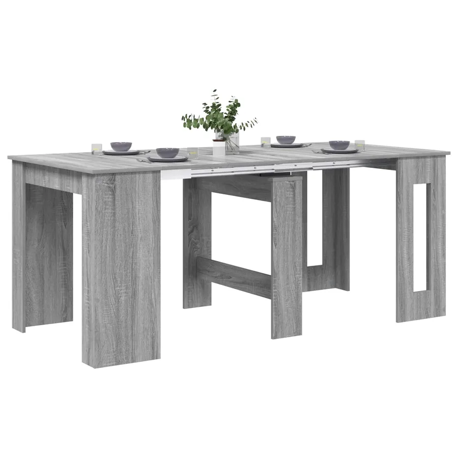 Table à dîner 180 x 85 x 75 cm Bois d'ingénierie Sonoma gris - 3