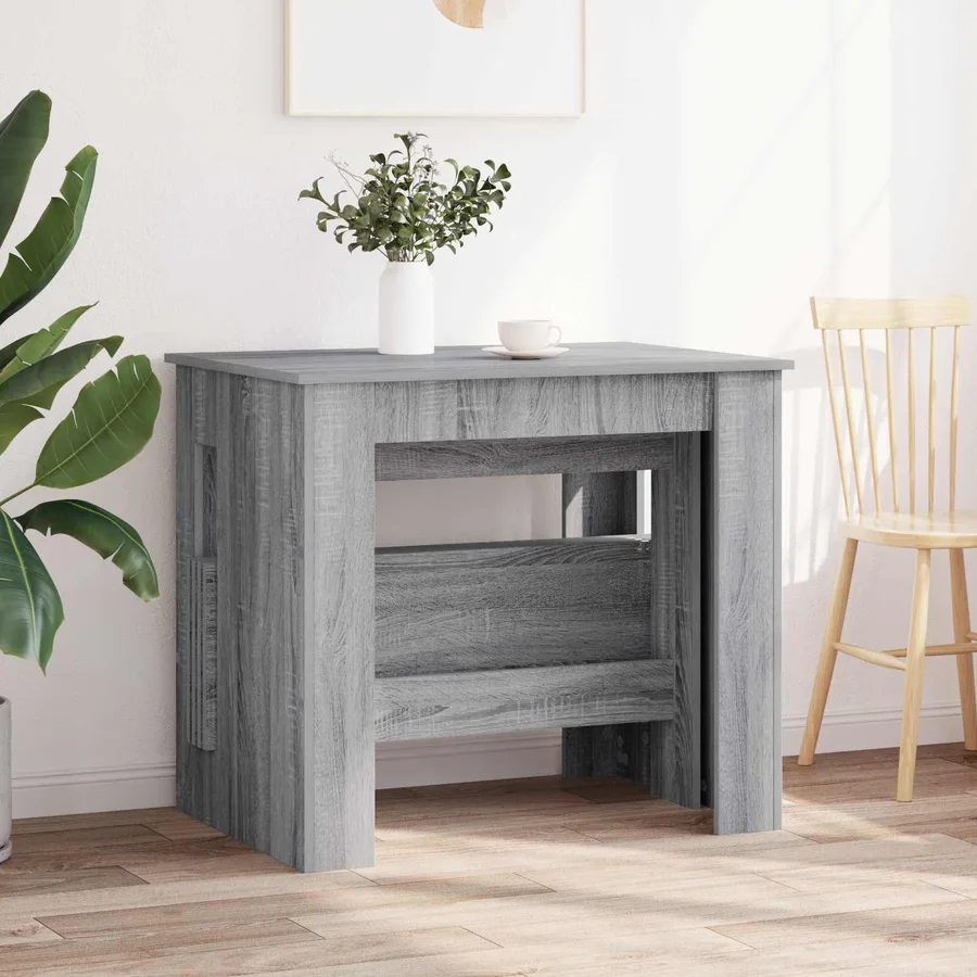 Table à dîner 180 x 85 x 75 cm Bois d'ingénierie Sonoma gris - 4