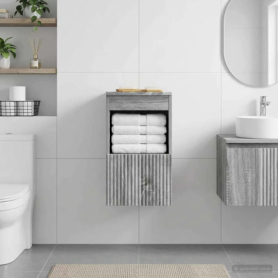 Armoire de salle de bain Sonoma gris 30 x 35 x 50 cm