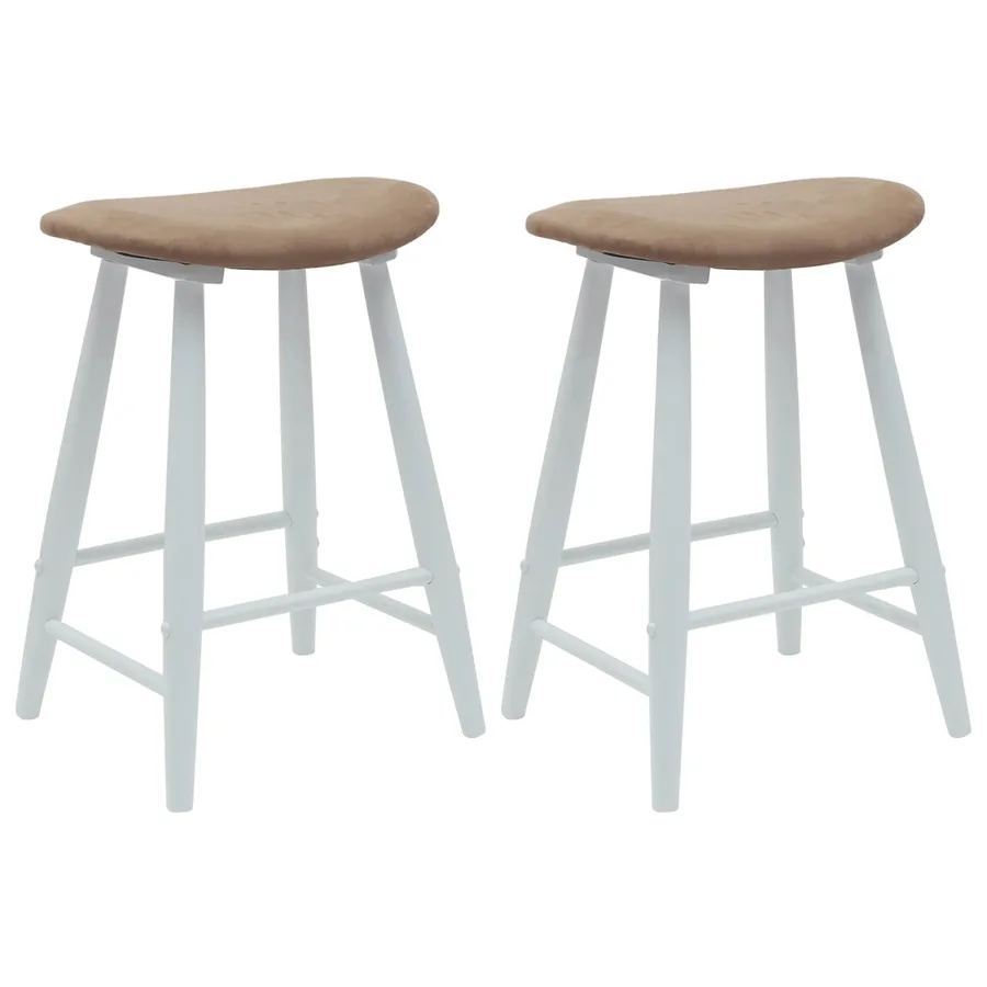 Chaises de salle à manger 2 pcs Blanc 46 x 37 x 63 cm - 2