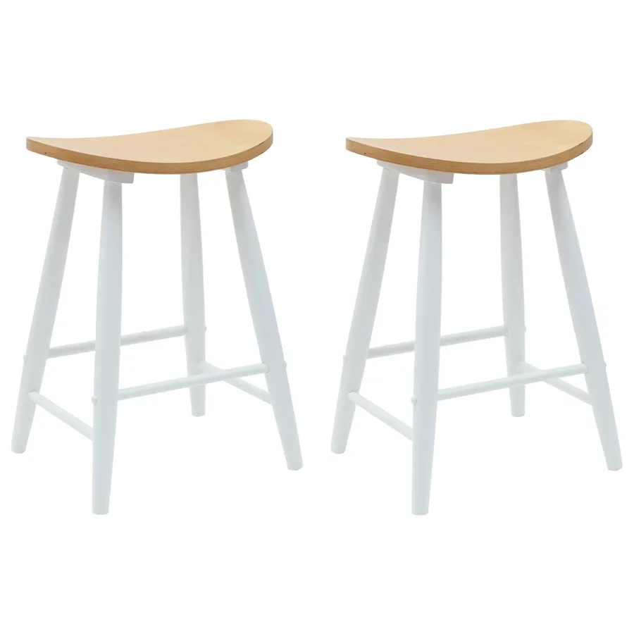 Chaises de salle à manger 2 pcs Blanc 46 x 37 x 63 cm - 2