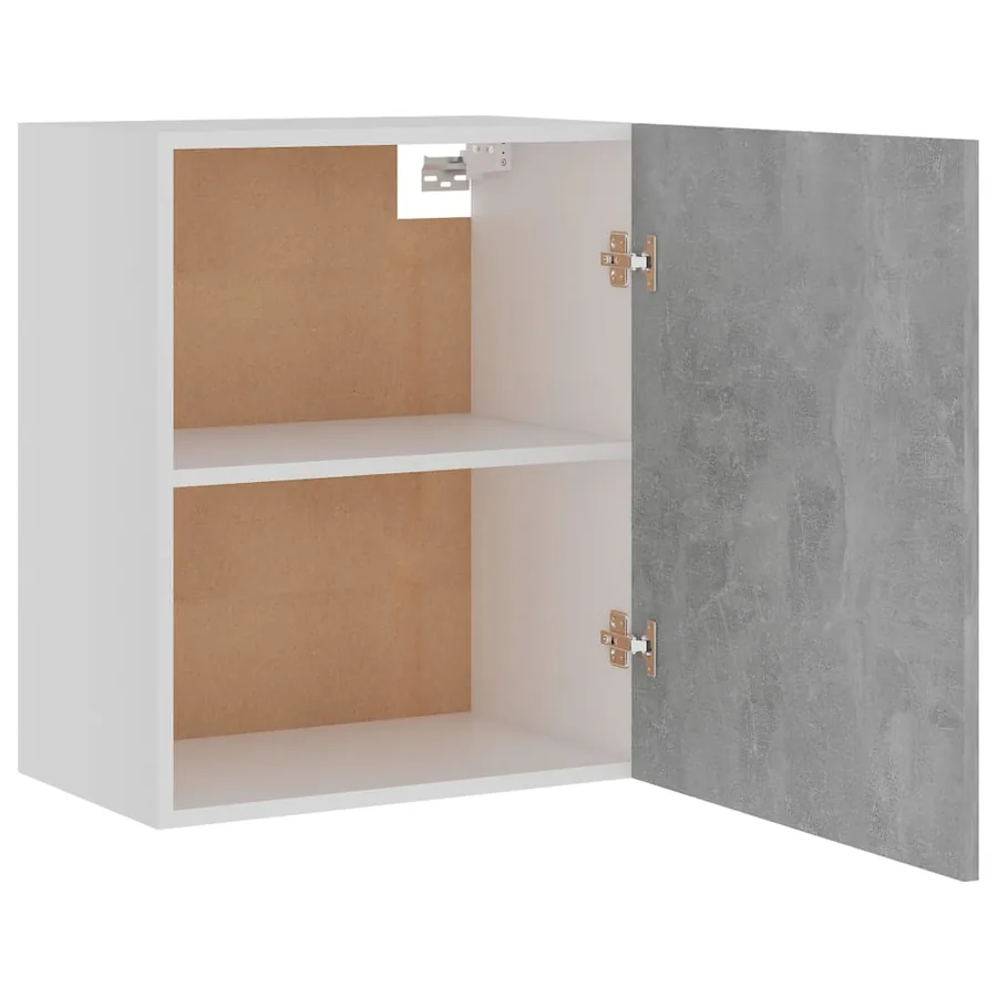 Armoires suspendues 2 pièces "Lyon" Gris béton 50 x 31 x 60 cm Bois d'ingénierie - 6