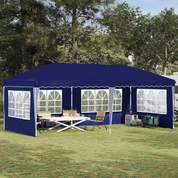 Tente de fête pop-up 575 x 289 x 245 cm Bleu