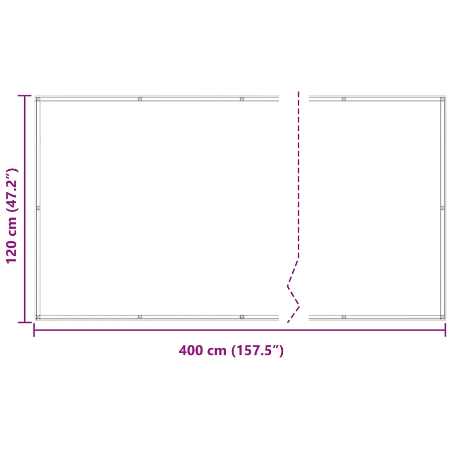 Écran de balcon Bordeaux 120 x 400 cm Oxford alu enduit de PU - 7