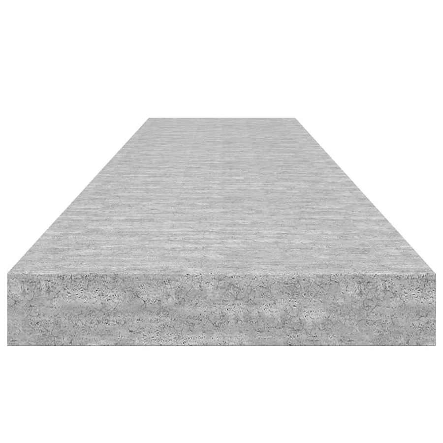 Étagères murales flottantes 2 pcs gris béton 120x23,5x3,8cm MDF - 8