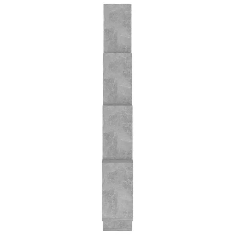 Étagère murale cube Gris béton 90x15x119 cm Bois d’ingénierie - 5