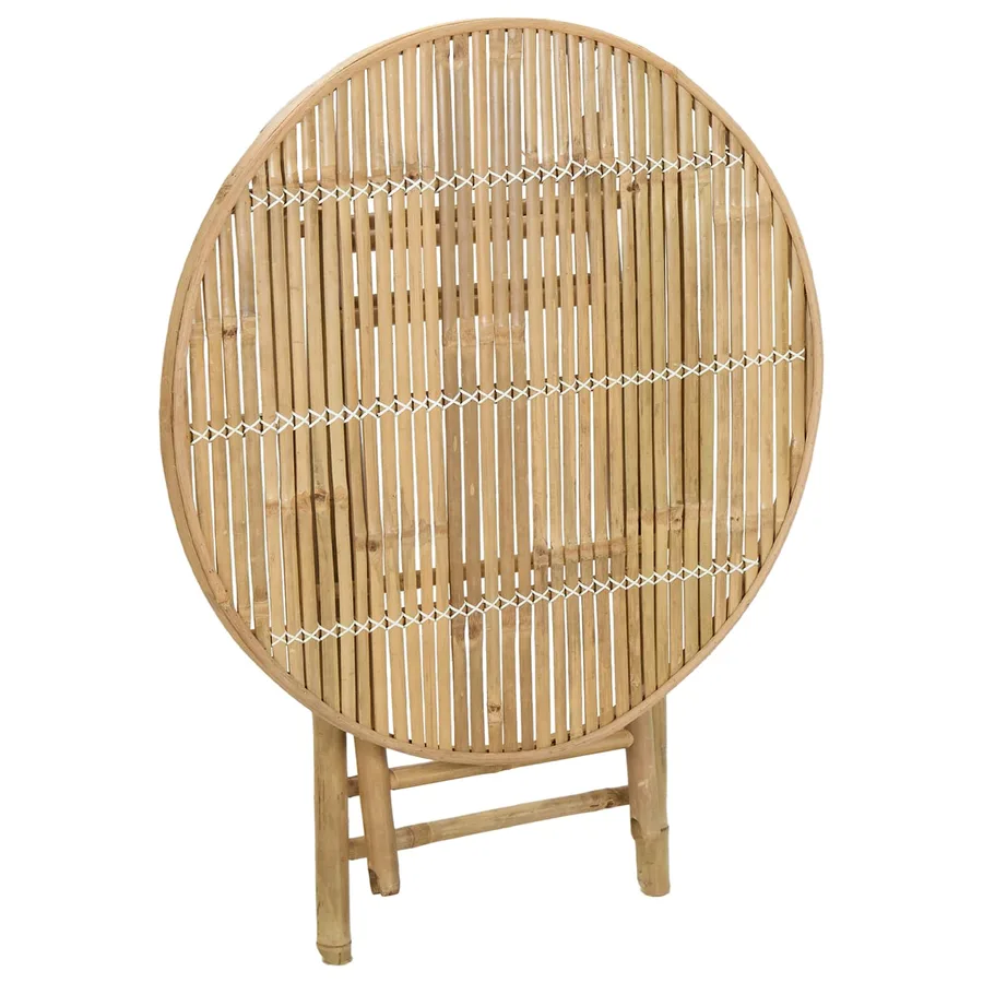 Table de Jardin Naturel 80 x 70 cm Bambou - 3
