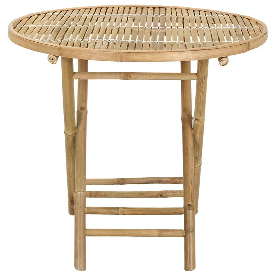 Table de Jardin Naturel 80 x 70 cm Bambou - 4
