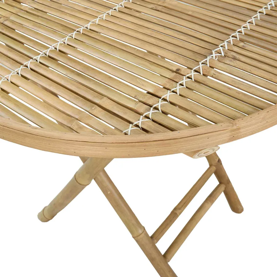 Table de Jardin Naturel 80 x 70 cm Bambou - 7