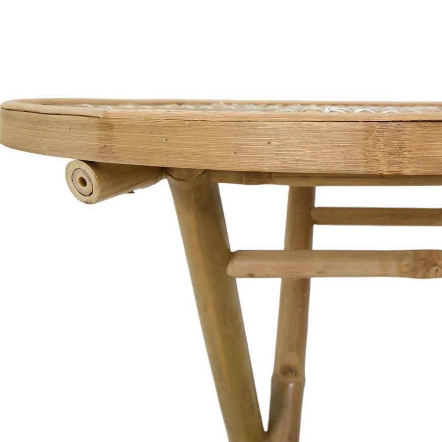 Table de Jardin Naturel 80 x 70 cm Bambou - 8