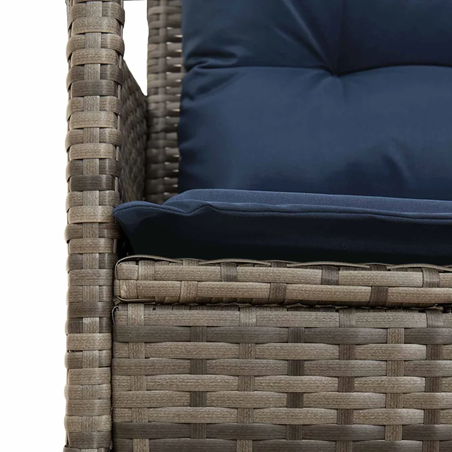 Ensemble de canapé de jardin 2 pcs Gris et bleu marine - 10