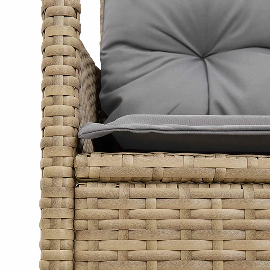Ensemble de canapé de jardin avec coussin 2 pcs polyrotin - 10