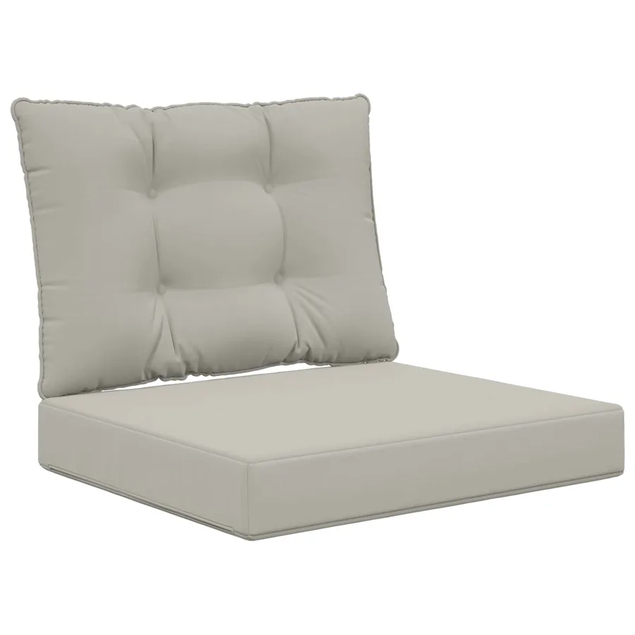 Coussin de canapé d'extérieur Polyester Gris 60 x 50,5 x 8 cm - 2