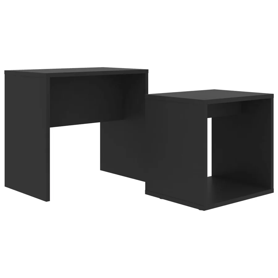 Ensemble de table basse Noir 48x30x45 cm Bois d'ingénierie - 2