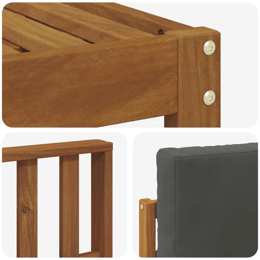 Ensemble de canapés d'extérieur 7 pcs Naturel et Anthracite - 6