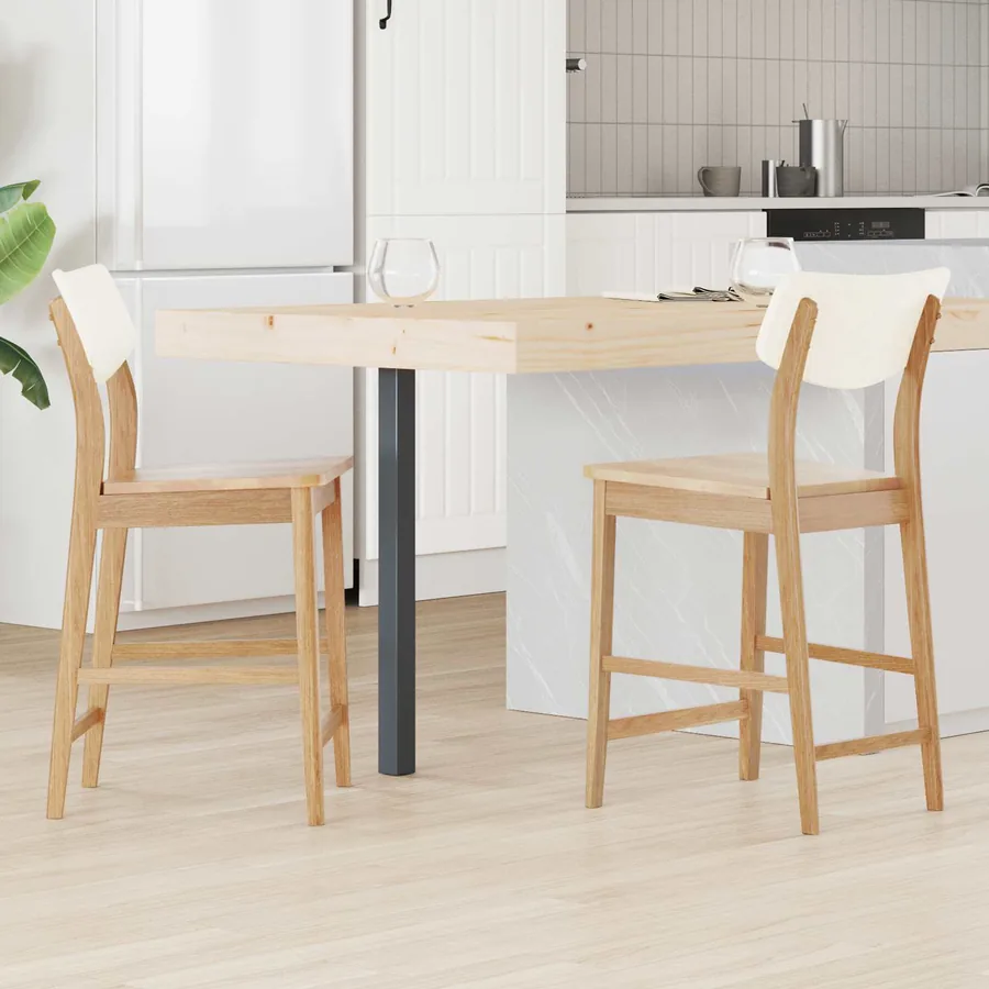 Chaises de salle à manger 2 pcs Naturel 48 x 49 x 95 cm