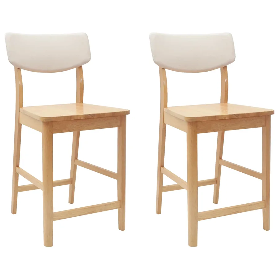 Chaises de salle à manger 2 pcs Naturel 48 x 49 x 95 cm - 2