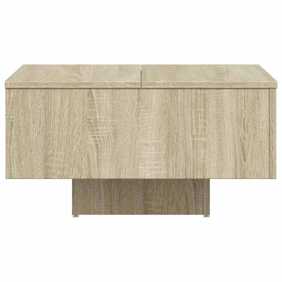 Table basse chêne sonoma 60x60x31,5 cm bois d'ingénierie - 6