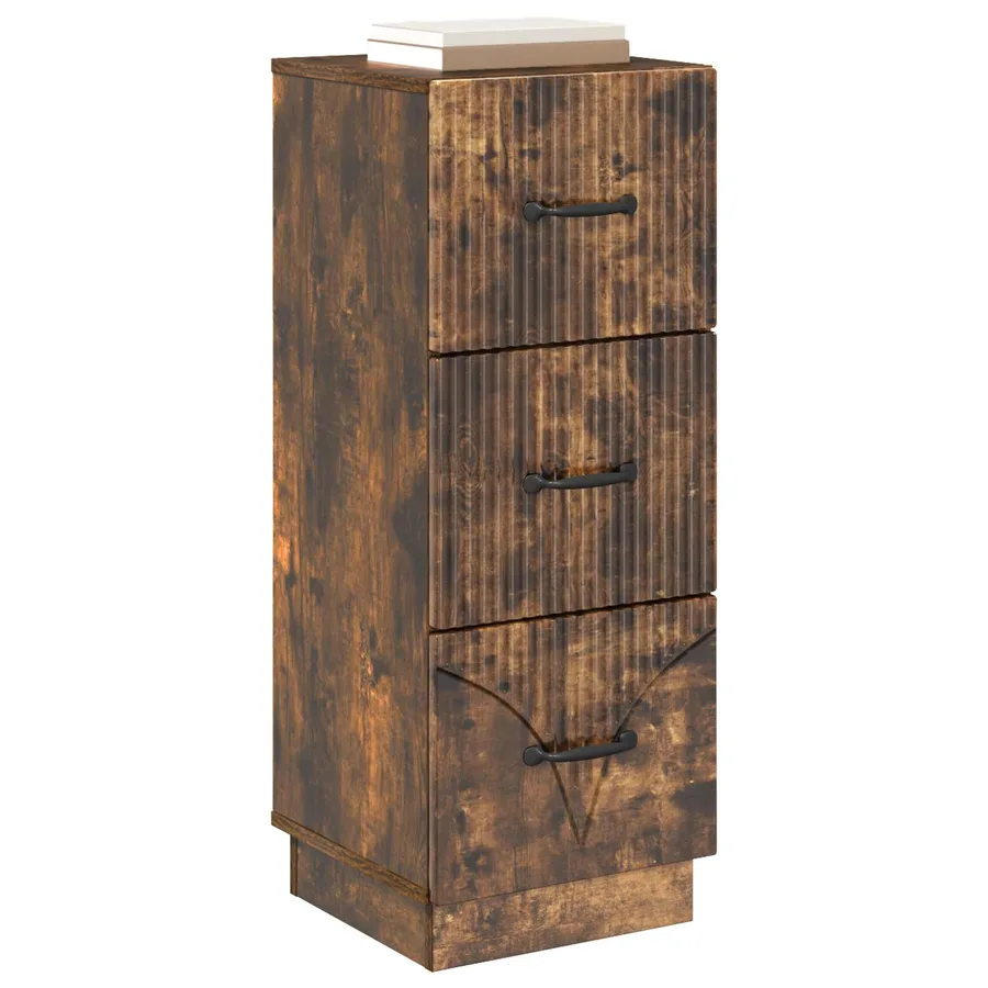 Armoire à tiroirs Chêne fumé 33 x 34,5 x 87 cm - 3