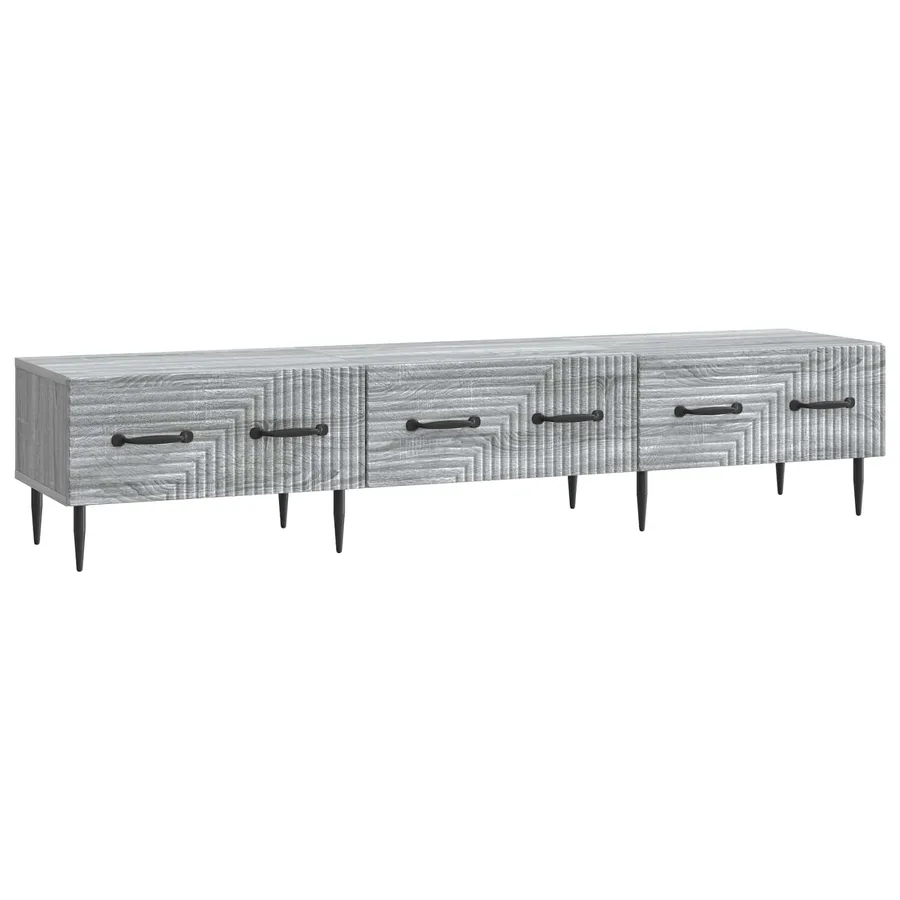 Meuble TV Sonoma gris 147 x 34,5 x 30 cm Bois d'ingénierie - 2