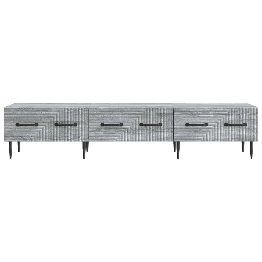 Meuble TV Sonoma gris 147 x 34,5 x 30 cm Bois d'ingénierie - 6