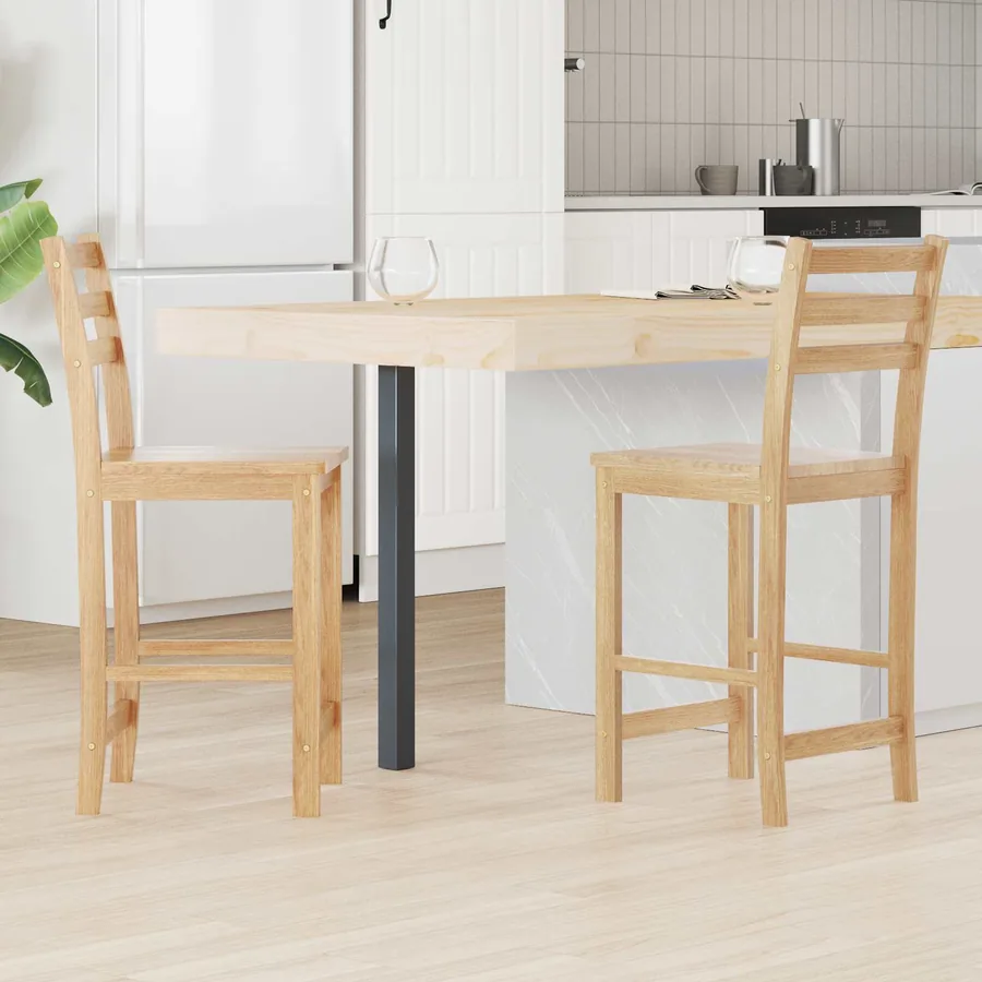 Chaises de salle à manger 2 pcs Naturel 40 x 47,5 x 99,5 cm