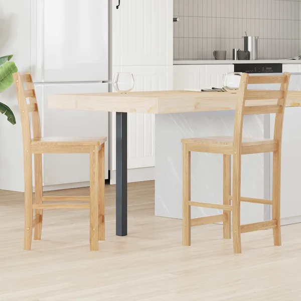 Chaises de salle à manger 2 pcs Naturel 40 x 47,5 x 99,5 cm