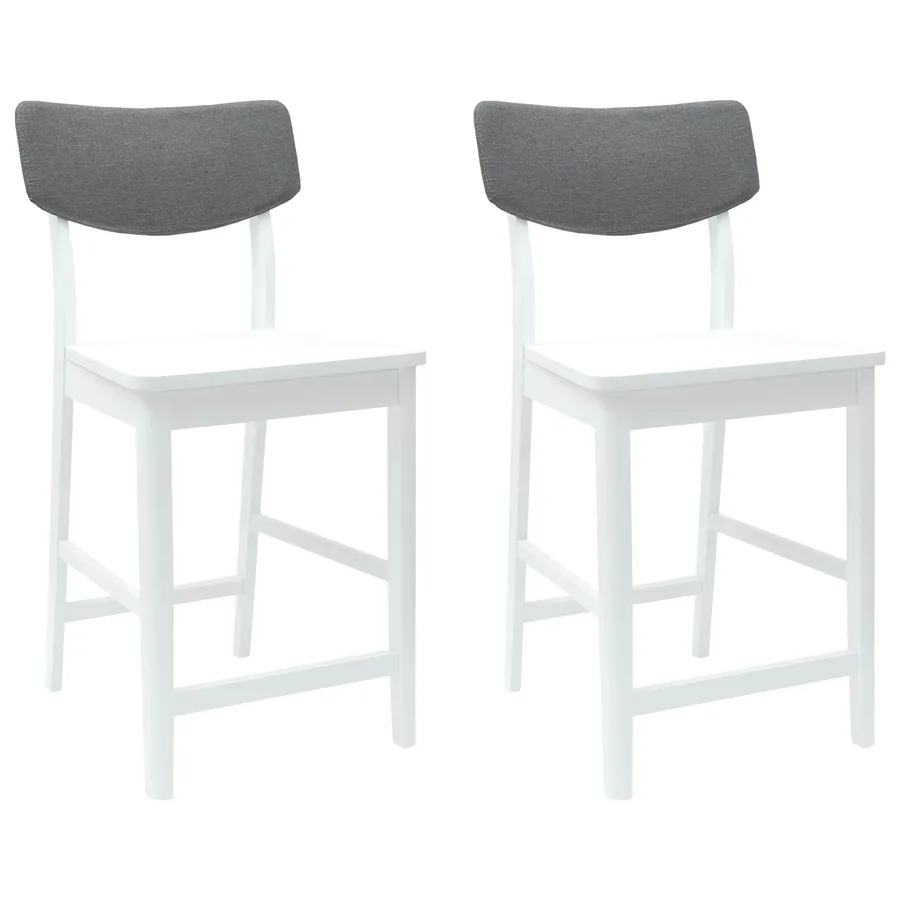 Chaises de salle à manger 2 pcs Blanc 48 x 49 x 95 cm - 2