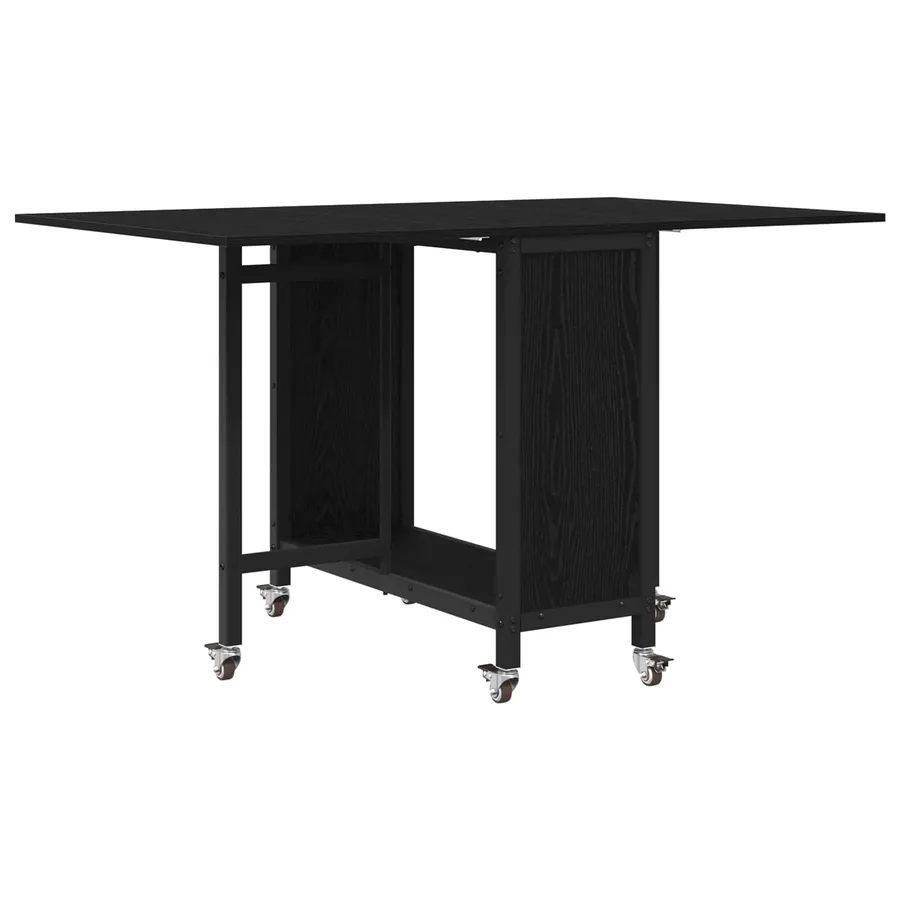 Table à manger pliante avec roulettes 130 x 80 x 76,5 cm - 2