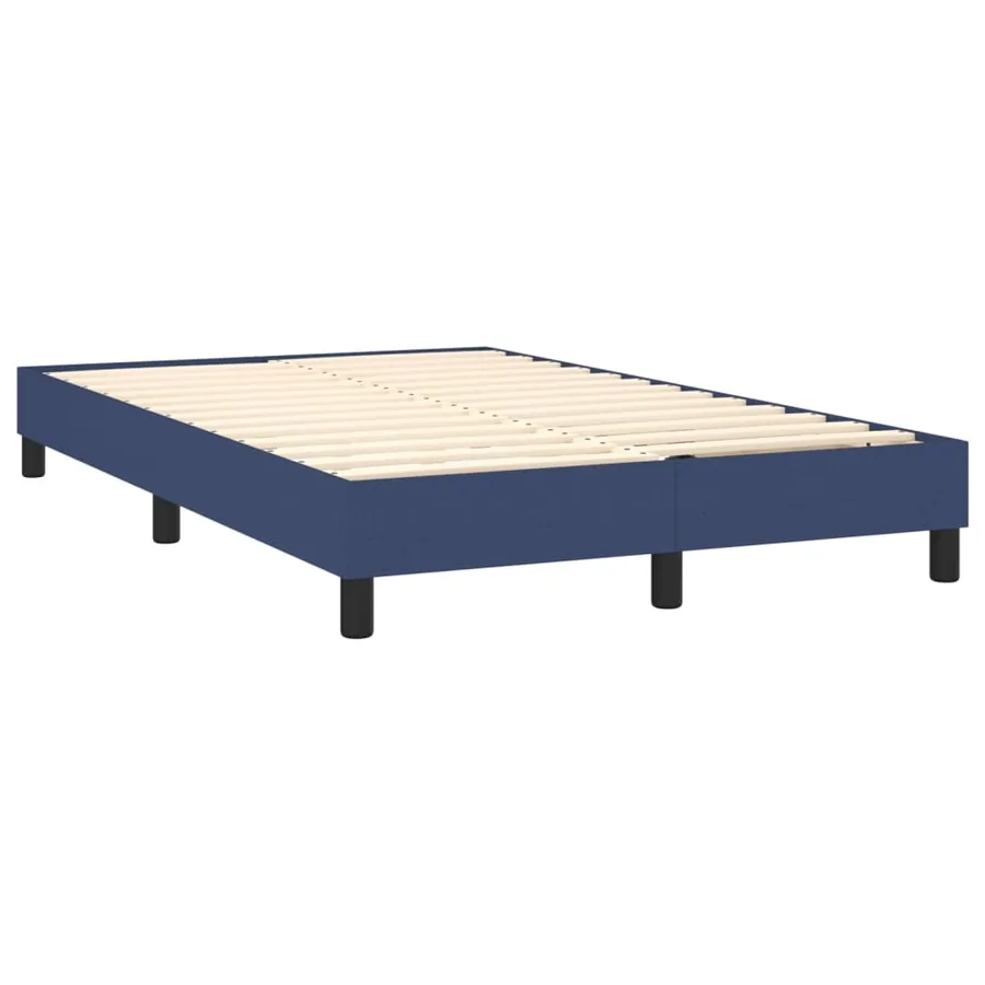 Sommier à lattes de lit avec matelas Bleu 120x200 cm Tissu - 4