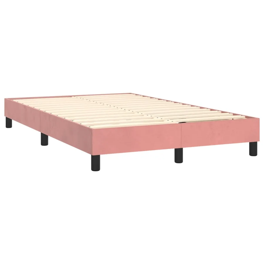 Sommier à lattes de lit avec matelas LED Rose 120x200cm Velours - 5