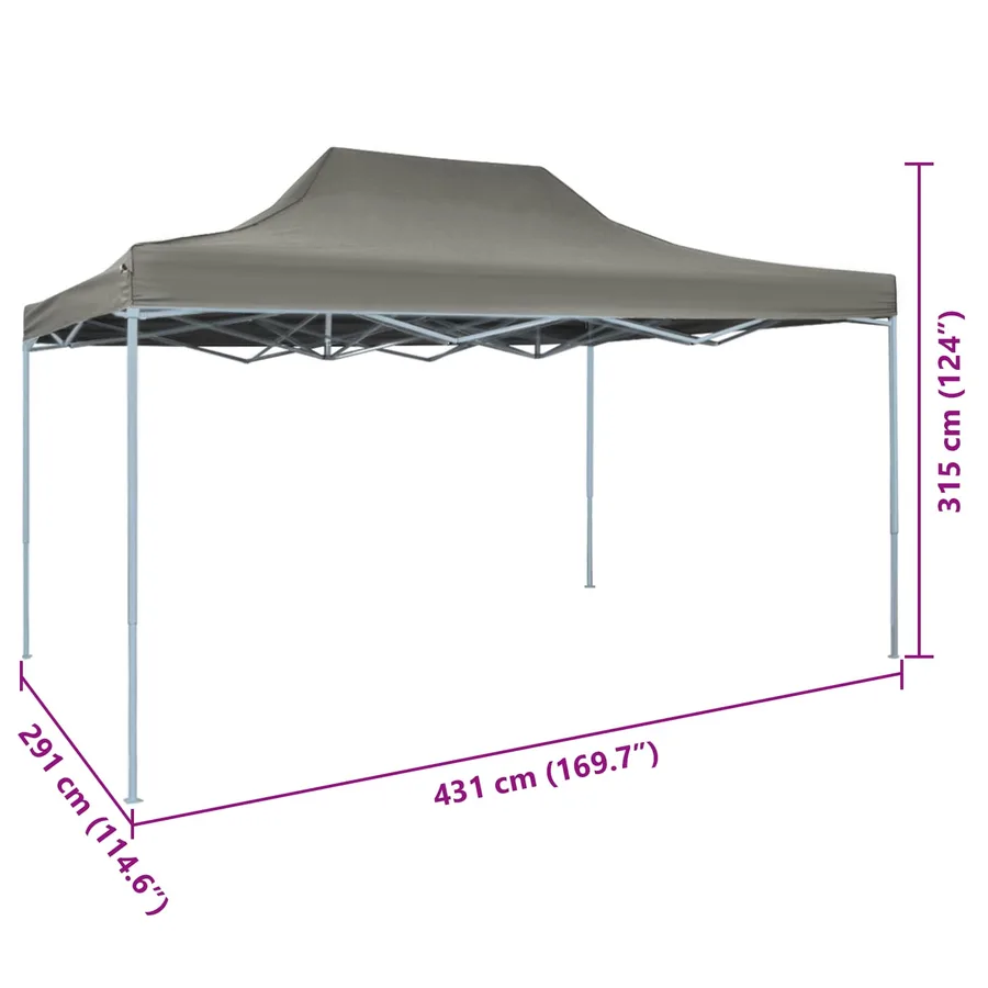 Tente de fête Anthracite 291 x 431 x 315 cm Tissu Oxford - 13