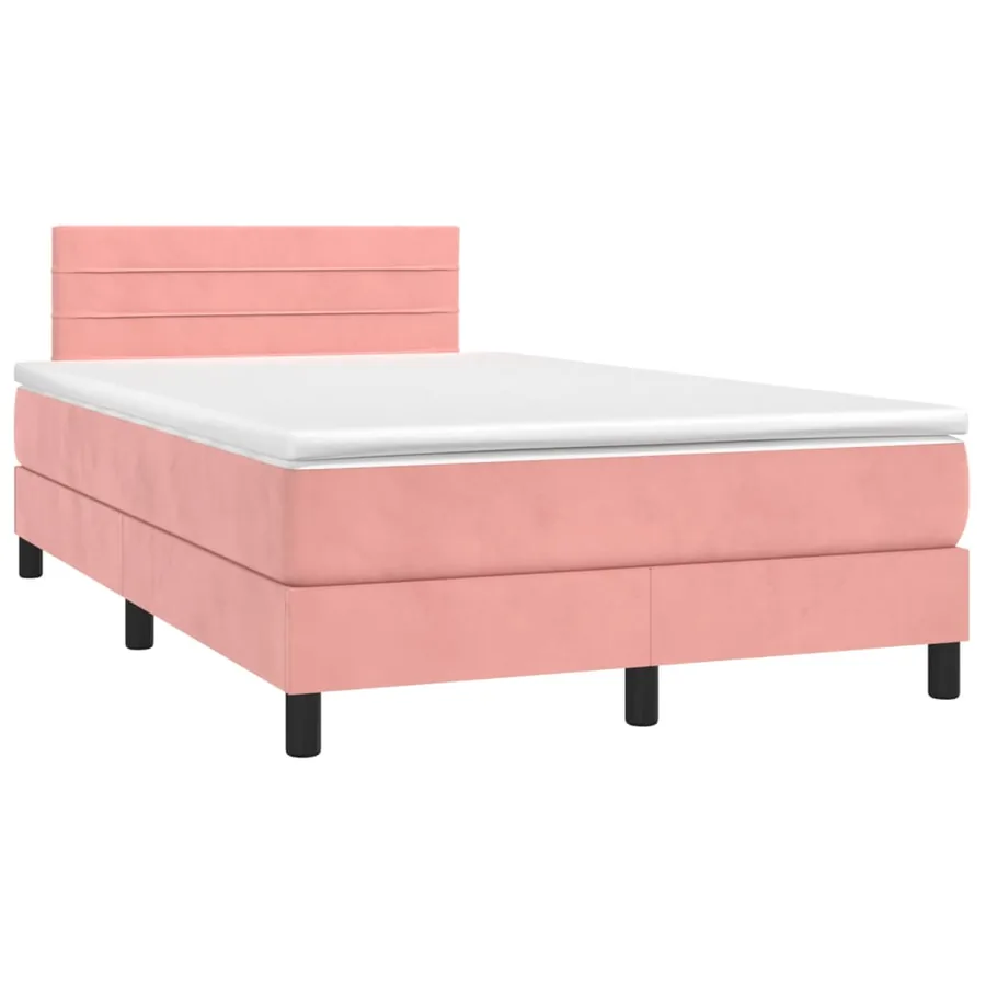 Sommier à lattes de lit avec matelas et LED Rose 120x200cm - 3