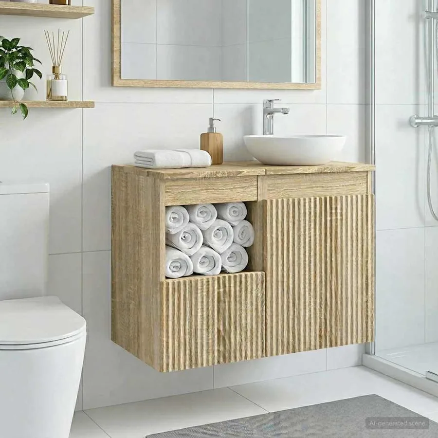 Armoire de salle de bain Chêne Sonoma 30 x 44,5 x 50 cm - 4