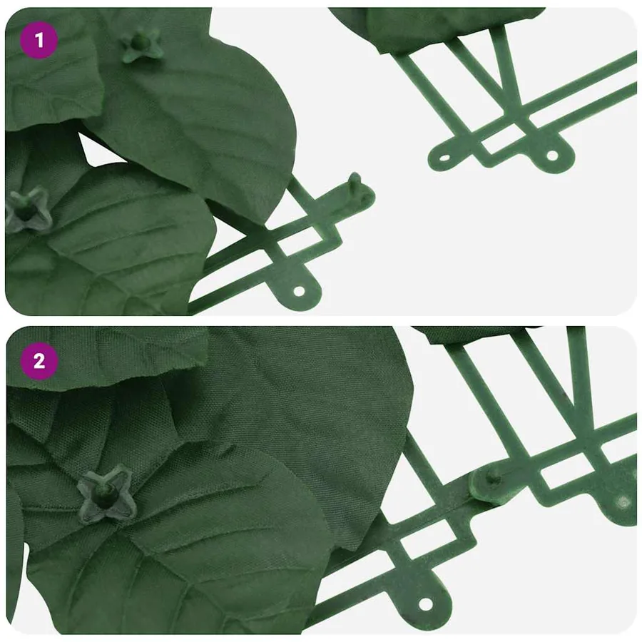 Écran de balcon avec feuilles vert foncé 500x150 cm - 6